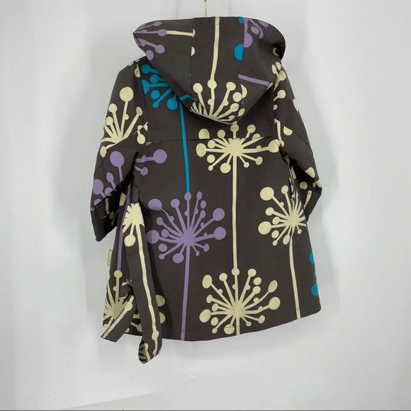 MALA girls coat  with belt and hood 2Y bright modern no print - Picture 6 of 6